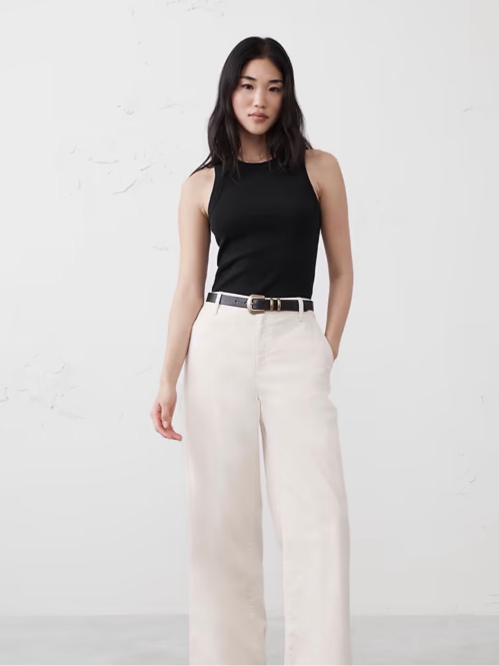 Banana Republic Black Ribbed Tank Top